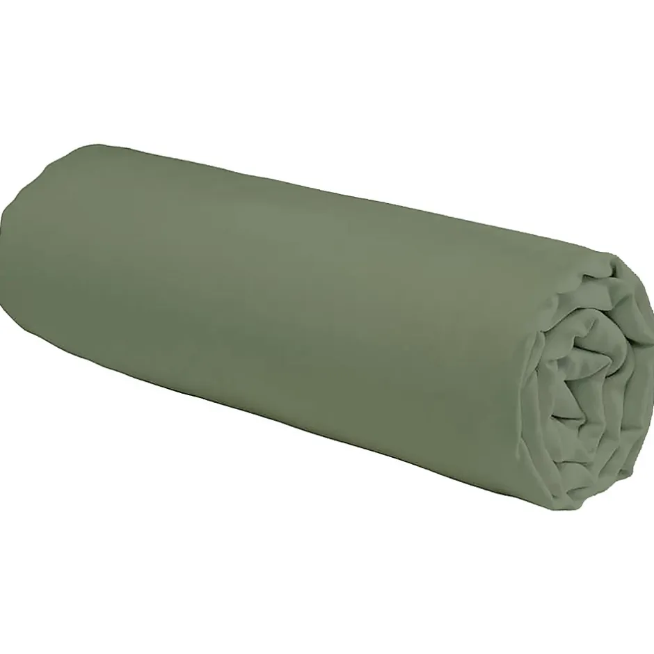 Future Home Drap housse en coton 57 fils uni bonnet 25cm 90x200cm Outlet