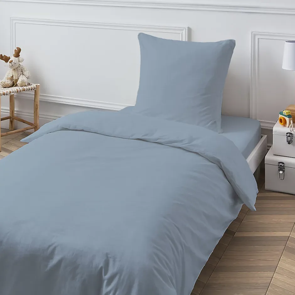 Future Home Drap housse en coton 57 fils uni bonnet 25cm 90x200cm Clearance