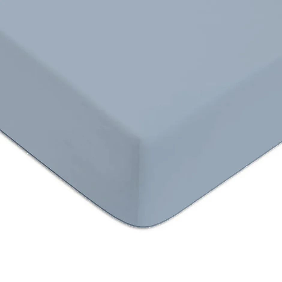 Future Home Drap housse en coton 57 fils uni bonnet 25cm 90x200cm Clearance