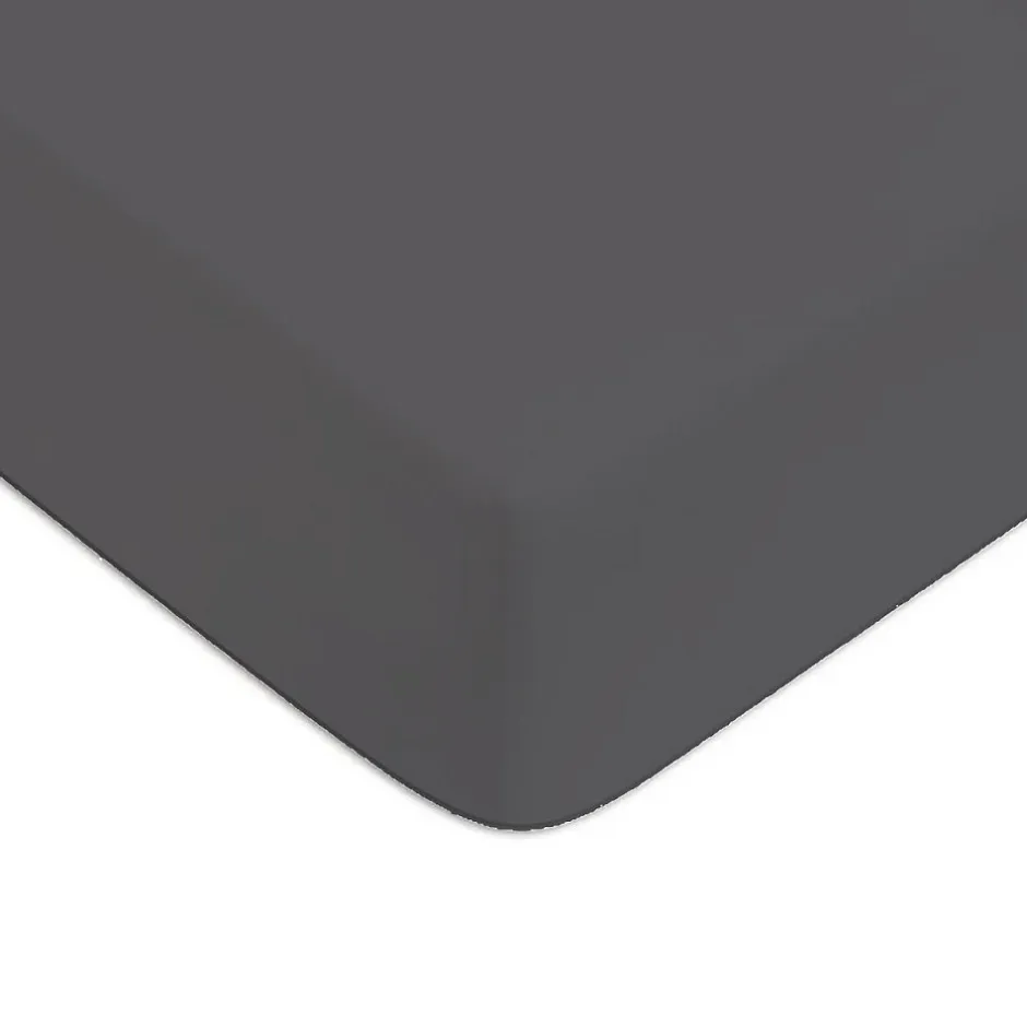 Future Home Drap housse en coton 57 fils uni bonnet 25cm 90x200cm