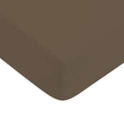 Future Home Drap housse en coton 57 fils uni bonnet 25cm 90x190cm