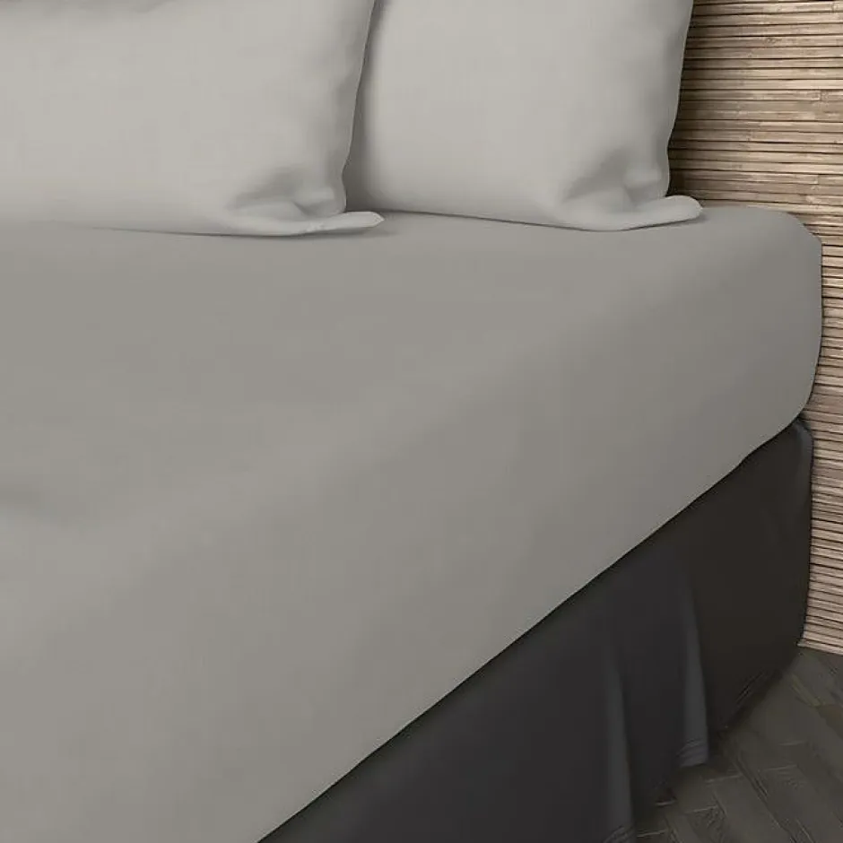 Soleil D'Ocre Drap housse en coton 57 fils 90x200 cm UNI lin, par