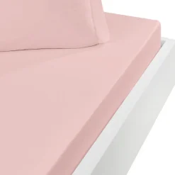 Sensei Maison Drap housse en coton bonnet 30 cm Poudre 90x190 cm STUDIO