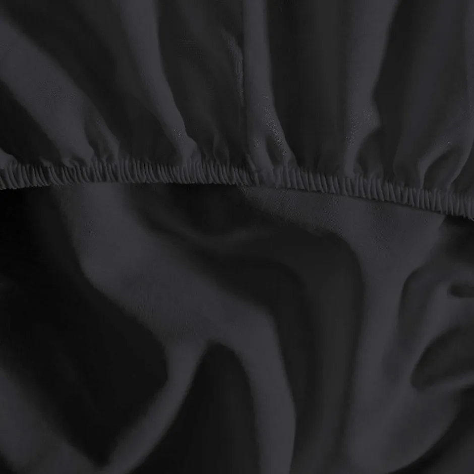 Sensei Maison Drap housse en coton bonnet 30 cm Anthracite 120x190 cm STUDIO