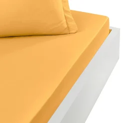 Sensei Maison Drap housse en coton bonnet 30 cm Caramel 180x200 cm STUDIO