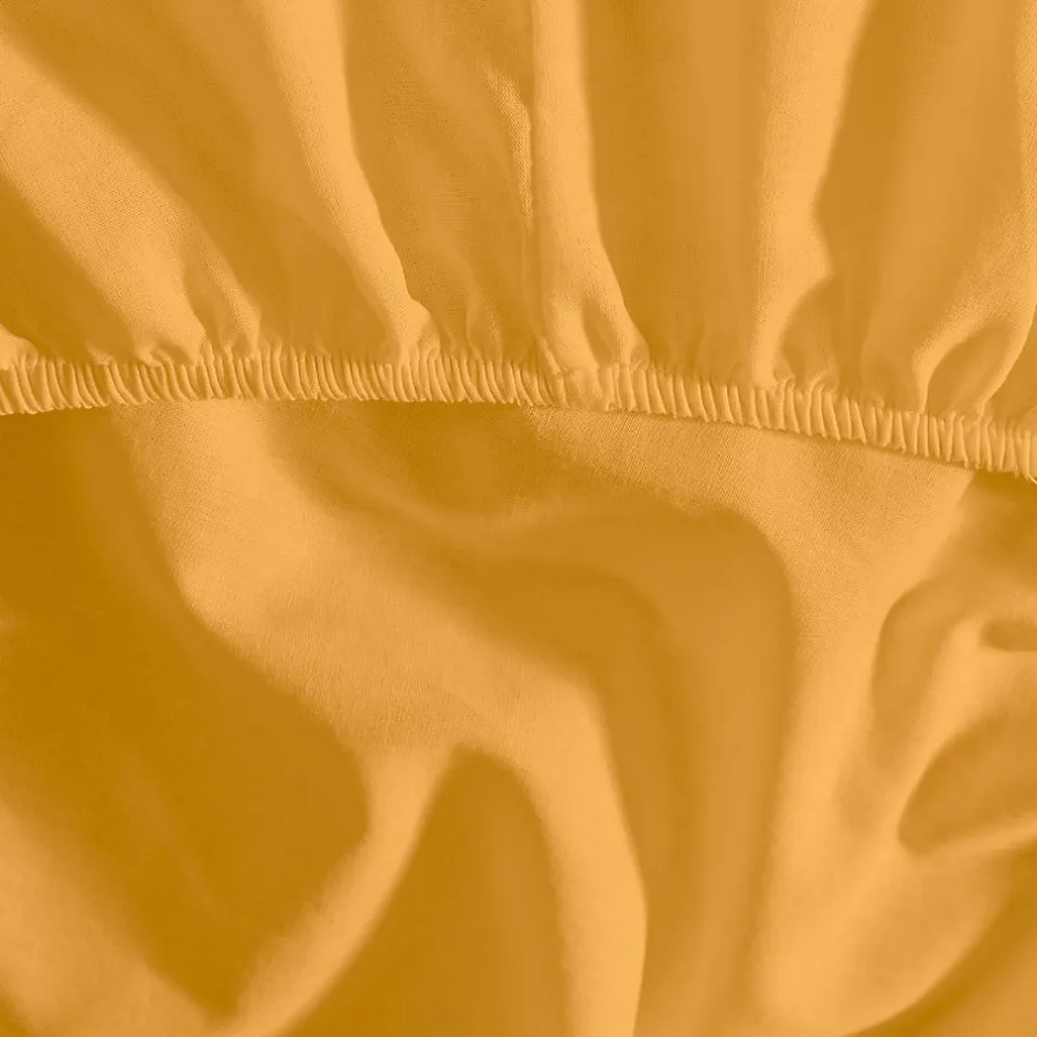 Sensei Maison Drap housse en coton bonnet 30 cm Caramel 180x200 cm STUDIO