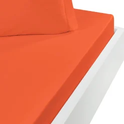 Sensei Maison Drap housse en coton bonnet 30 cm Corail 200x200 cm STUDIO