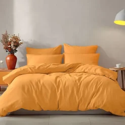 Sensei Maison Drap housse en coton bonnet 30 cm Caramel 140x190 cm STUDIO Hot