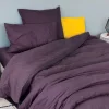 Toison d'Or Drap housse en coton Lavé (80x200 cm - Violet parme)