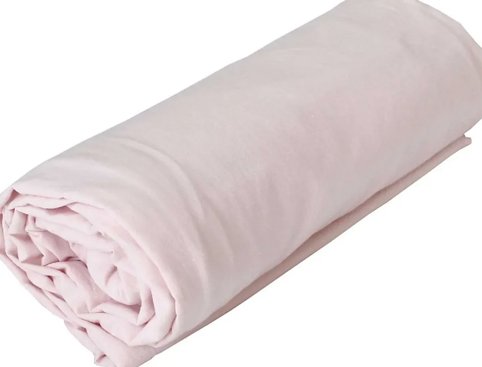Toison d'Or Drap housse en coton Lavé (140x190 cm - Rose Clair) New
