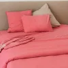 Toison d'Or Drap housse en coton Lavé (80x200 cm - Rose)