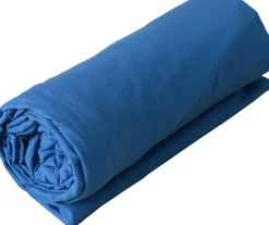 Toison d'Or Drap housse en coton Lavé (80x200 cm - Bleu Encre)