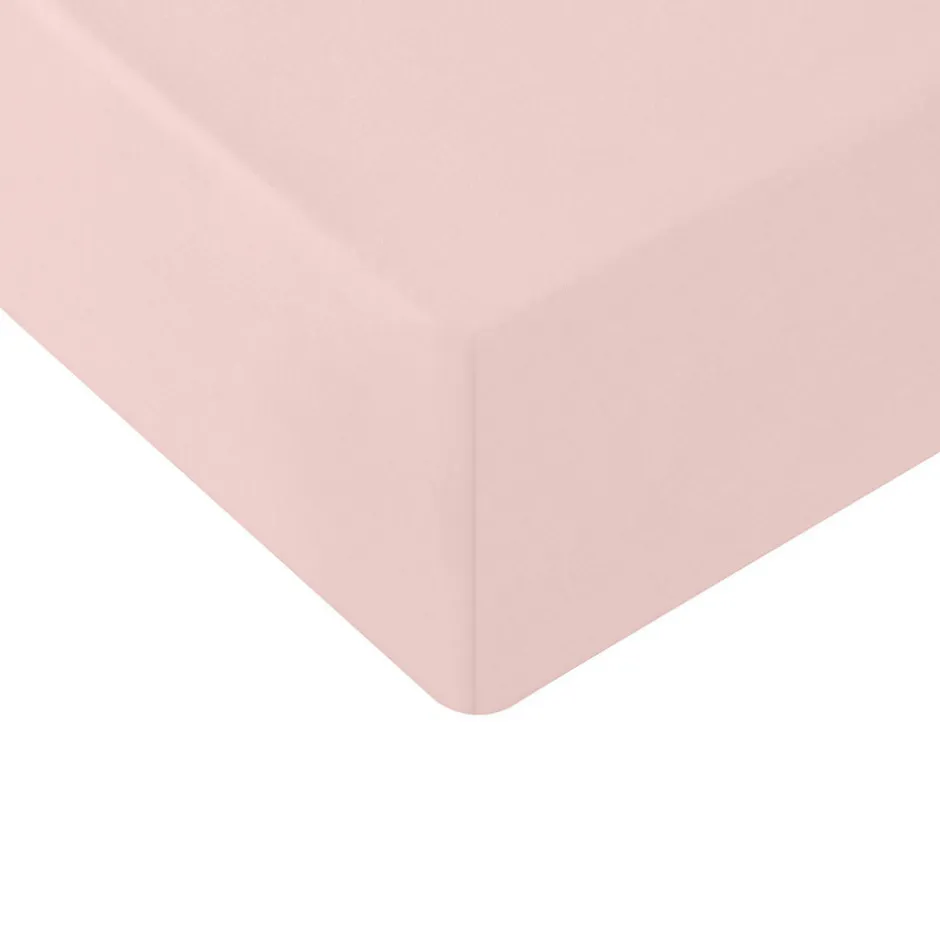 Sensei Maison Drap housse en coton lavé biologique bonnet 30 cm Poudre 90x190 cm ORGANIKA
