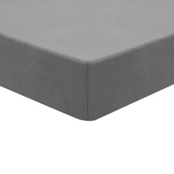 Sensei Maison Drap housse en coton lavé biologique bonnet 30 cm Gris Perle 140x190 cm ORGANIKA Best