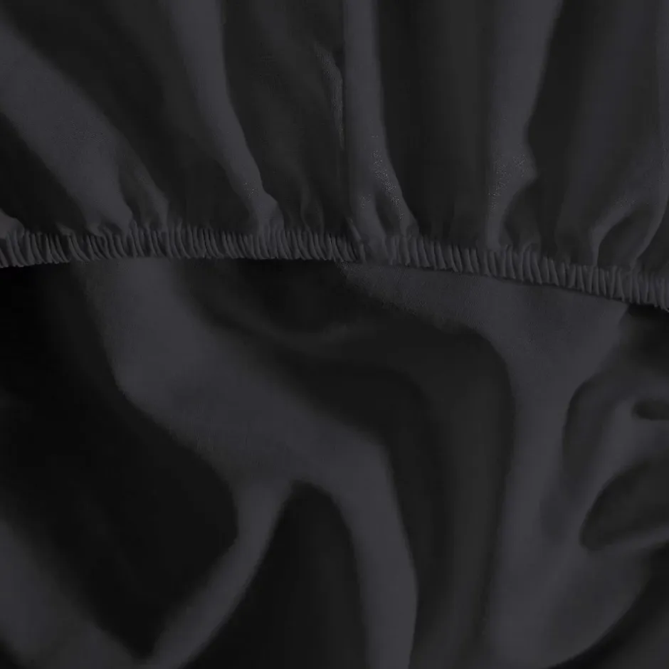 Sensei Maison Drap housse en flanelle de coton bonnet 30 cm Anthracite 180x200 cm KLAPPEN