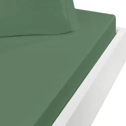 Sensei Maison Drap housse en flanelle de coton bonnet 30 cm Lichen 160x200 cm KLAPPEN
