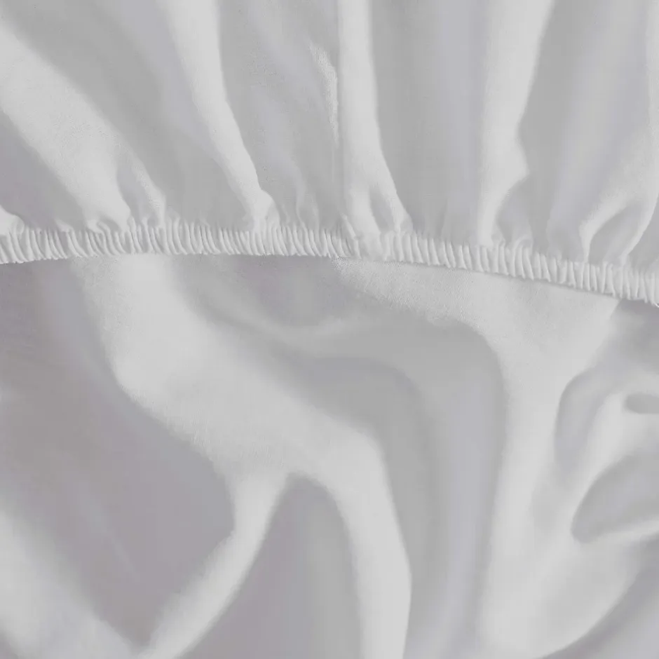 Sensei Maison Drap housse en flanelle de coton bonnet 30 cm Blanc 80x200 cm KLAPPEN Hot