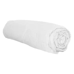 Tradilinge Drap housse en flanelle (140x190 cm - Blanc) Best