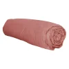 Tradilinge Drap housse en flanelle (140x190 cm - Terracotta)