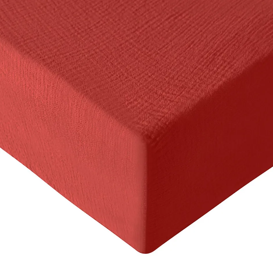 Sensei Maison Drap housse en gaze de coton bonnet 30 cm Terracota 140x200 cm LOFT Clearance