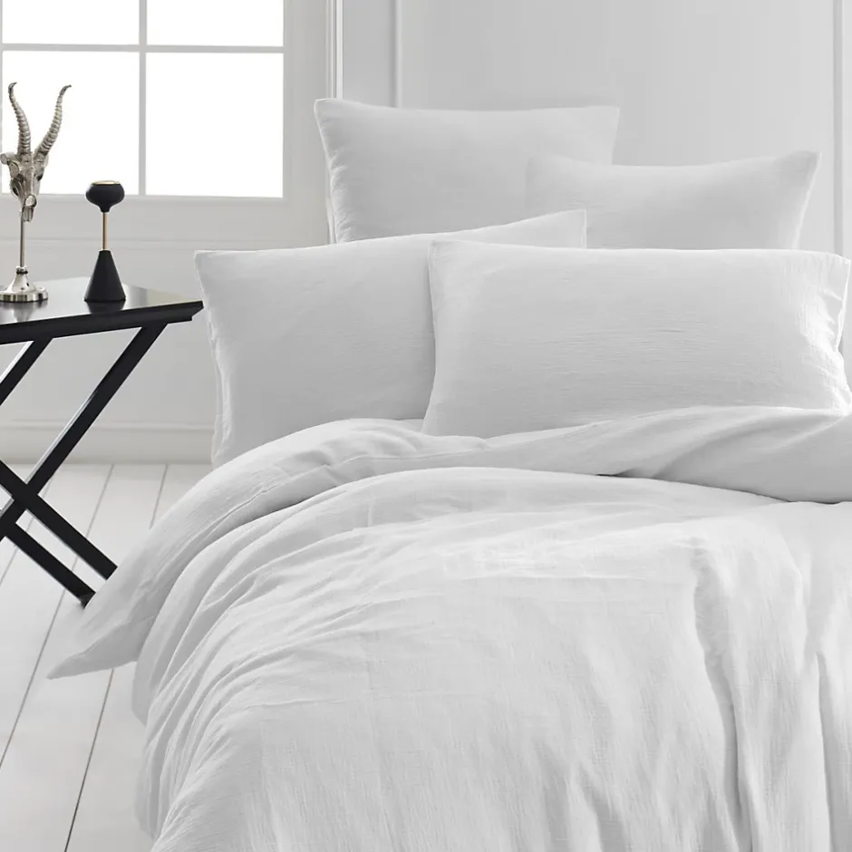Sensei Maison Drap housse en gaze de coton bonnet 30 cm Blanc 140x200 cm LOFT Outlet