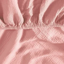 Sensei Maison Drap housse en gaze de coton bonnet 30 cm Poudre 160x200 cm LOFT Online