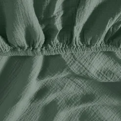 Sensei Maison Drap housse en gaze de coton bonnet 30 cm Lichen 80x200 cm LOFT