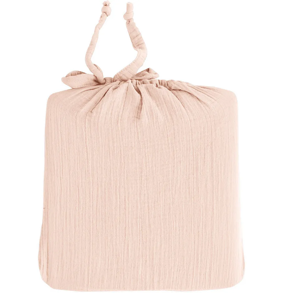 Sensei Maison Drap housse en gaze de coton bonnet 30 cm Poudre 90x200 cm LOFT