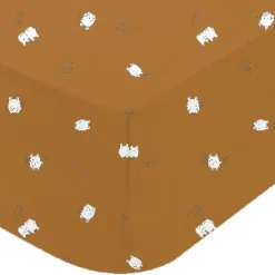 Domiva Drap housse en jersey de coton motif enfantin (70x140 cm - Bronze)