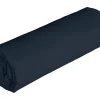 Vente-unique Drap housse en lin et coton 57 fils/cm² - 140 x 190 cm - Bonnet 30 cm - Bleu nuit - AURELLE Best