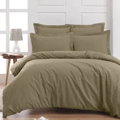 Sensei Maison Drap housse en percale de coton bonnet 30 cm Taupe 90x200 cm SOFT PERCALE Hot