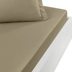 Sensei Maison Drap housse en percale de coton bonnet 30 cm Taupe 90x200 cm SOFT PERCALE Hot