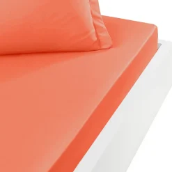 Sensei Maison Drap housse en percale de coton bonnet 30 cm Corail 140x200 cm SOFT PERCALE Online