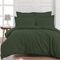 Sensei Maison Drap housse en percale de coton bonnet 30 cm Eucalyptus 120x190 cm SOFT PERCALE
