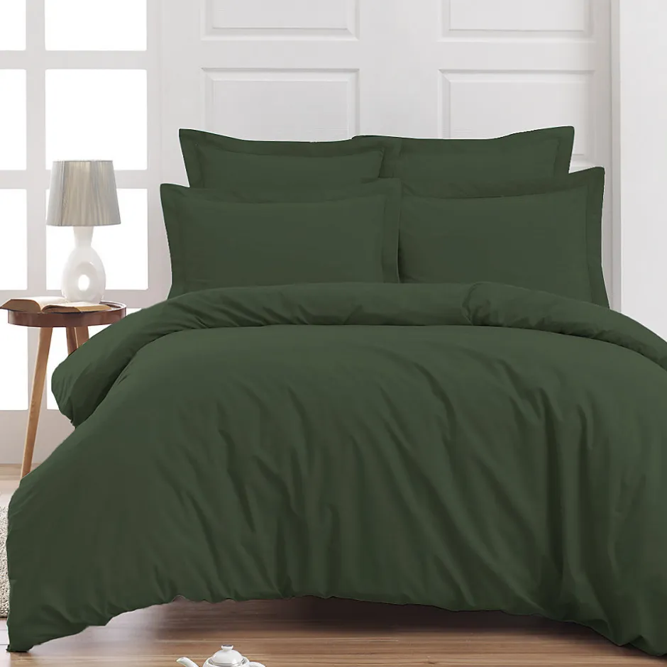 Sensei Maison Drap housse en percale de coton bonnet 30 cm Eucalyptus 120x190 cm SOFT PERCALE