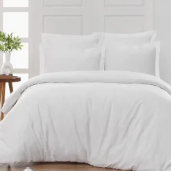 Sensei Maison Drap housse en percale de coton bonnet 30 cm Blanc 140x190 cm SOFT PERCALE