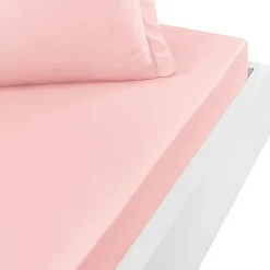 Sensei Maison Drap housse en percale de coton bonnet 30 cm Poudre 90x200 cm SOFT PERCALE Clearance
