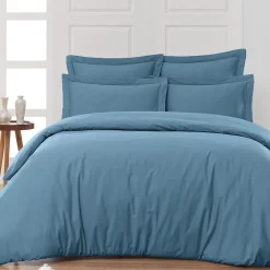 Sensei Maison Drap housse en percale de coton bonnet 30 cm Cobalt 120x190 cm SOFT PERCALE