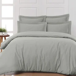 Sensei Maison Drap housse en percale de coton bonnet 30 cm Gris Perle 140x190 cm SOFT PERCALE