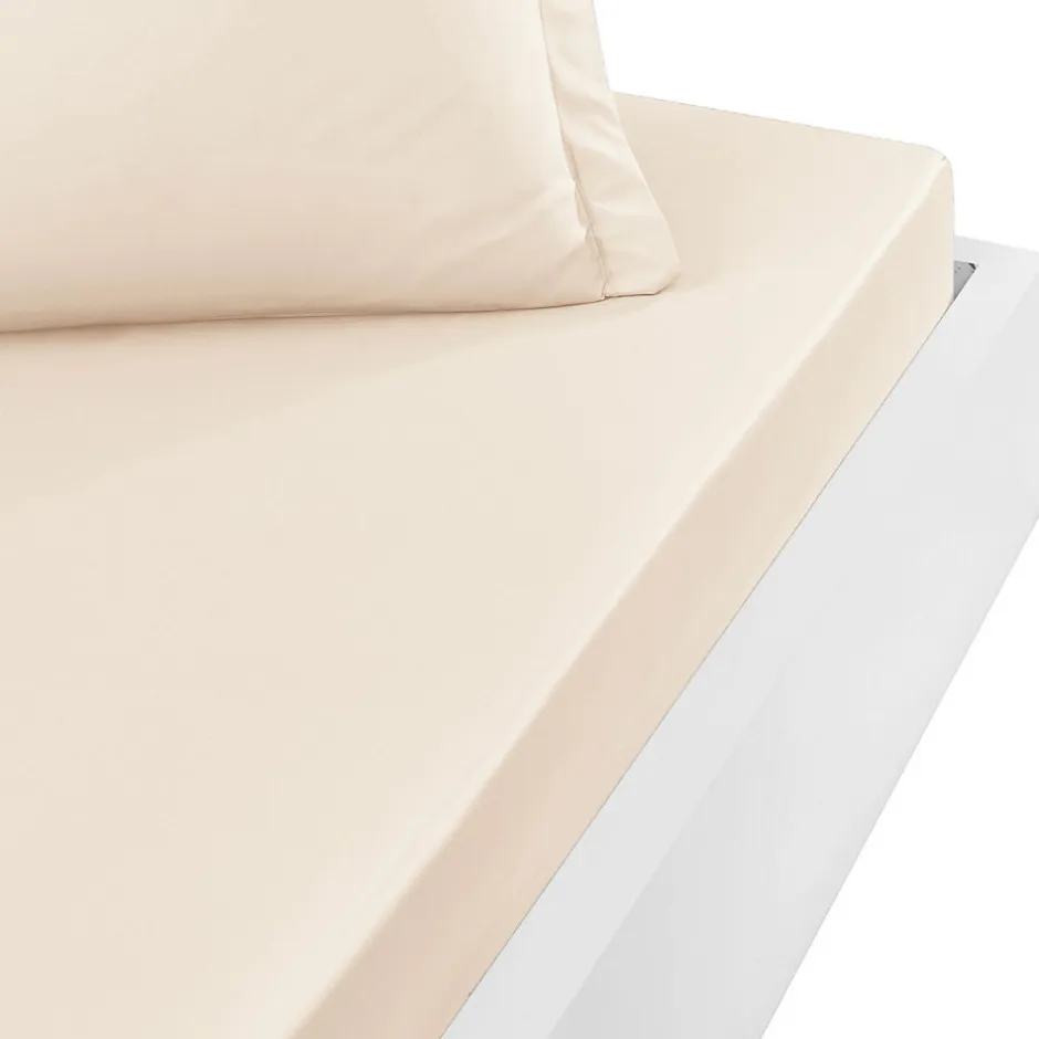 Sensei Maison Drap housse en percale de coton bonnet 30 cm Petale 120x190 cm SOFT PERCALE