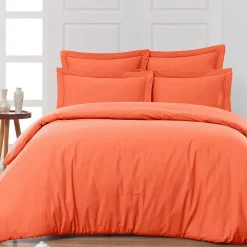 Sensei Maison Drap housse en percale de coton bonnet 30 cm Corail 200x200 cm SOFT PERCALE