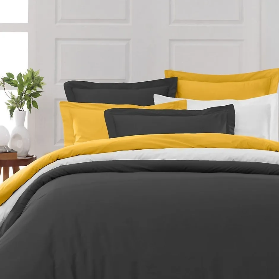 Sensei Maison Drap housse en percale de coton bonnet 30 cm Anthracite 160x200 cm SOFT PERCALE