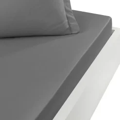 Sensei Maison Drap housse en percale de coton bonnet 30 cm Galet 120x190 cm SOFT PERCALE