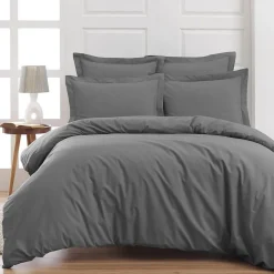 Sensei Maison Drap housse en percale de coton bonnet 30 cm Galet 120x190 cm SOFT PERCALE