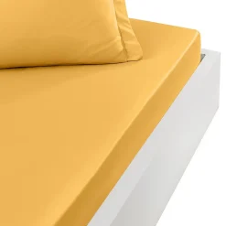 Sensei Maison Drap housse en percale de coton pour lit articulé Caramel 160x200 cm SOFT PERCALE Sale