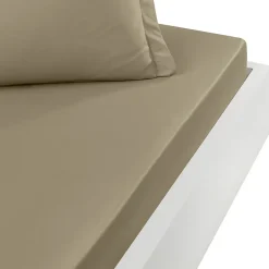 Sensei Maison Drap housse en percale de coton pour lit articulé Taupe 160x200 cm SOFT PERCALE Hot