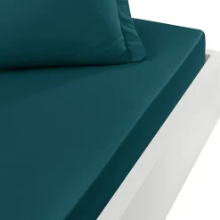 Sensei Maison Drap housse en percale de coton bonnet 30 cm Petrol 160x200 cm SOFT PERCALE