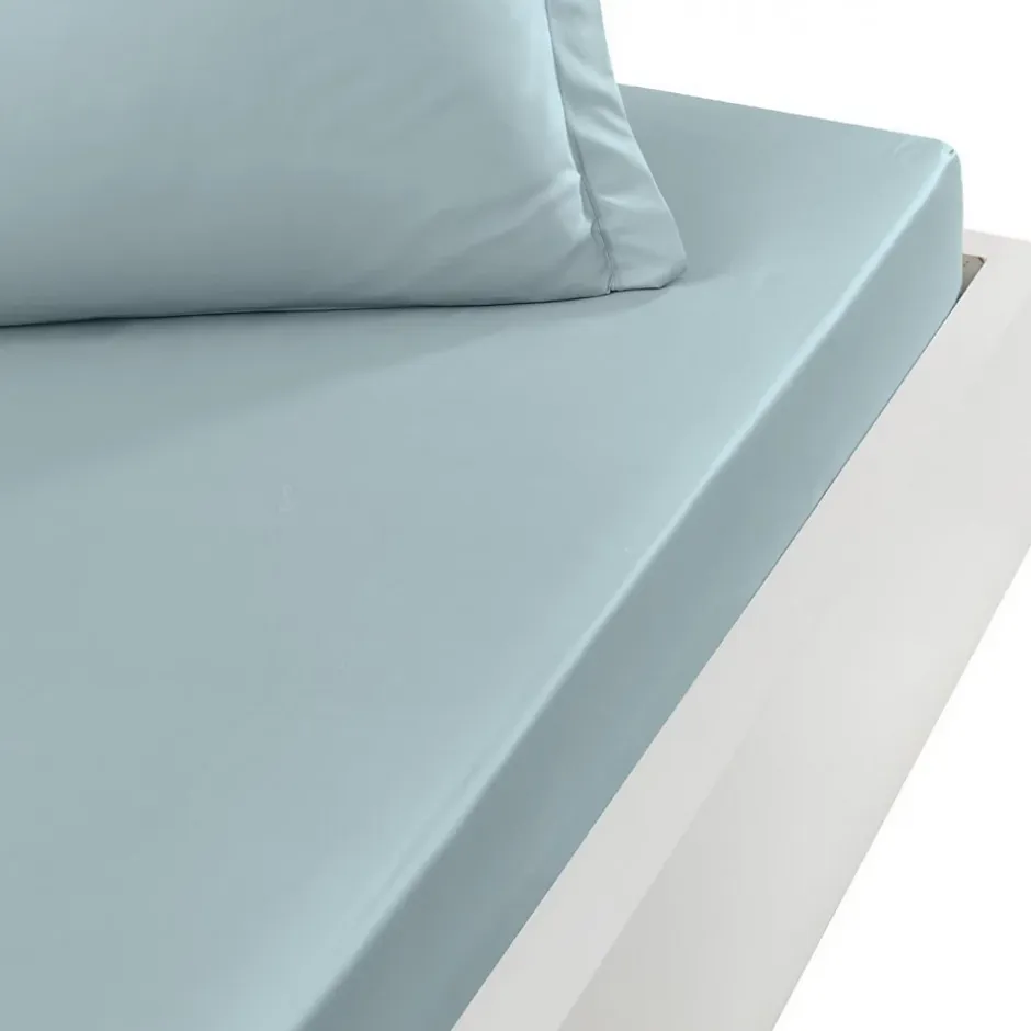 Sensei Maison Drap housse en percale de coton bonnet 30 cm Bleu Arctic 140x190 cm SOFT PERCALE Hot