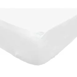 Soleil D'Ocre Drap housse en polycoton 160x200 cm PERCALE blanc, par