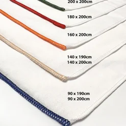 Soleil D'Ocre Drap housse en polycoton 90x200 cm PERCALE lin, par